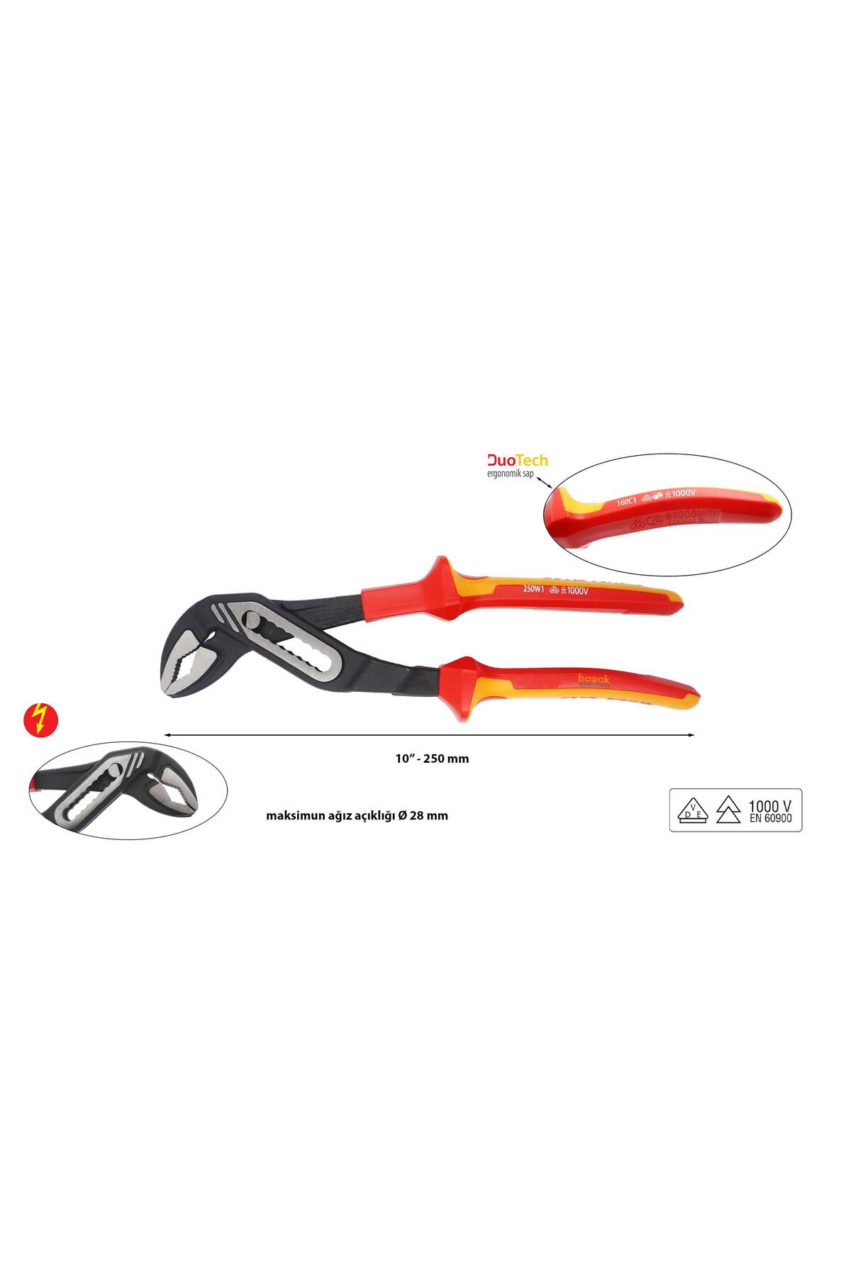 G25-58-0250 1000v Izoleli Papağan Pense 250 Mm (VDE)