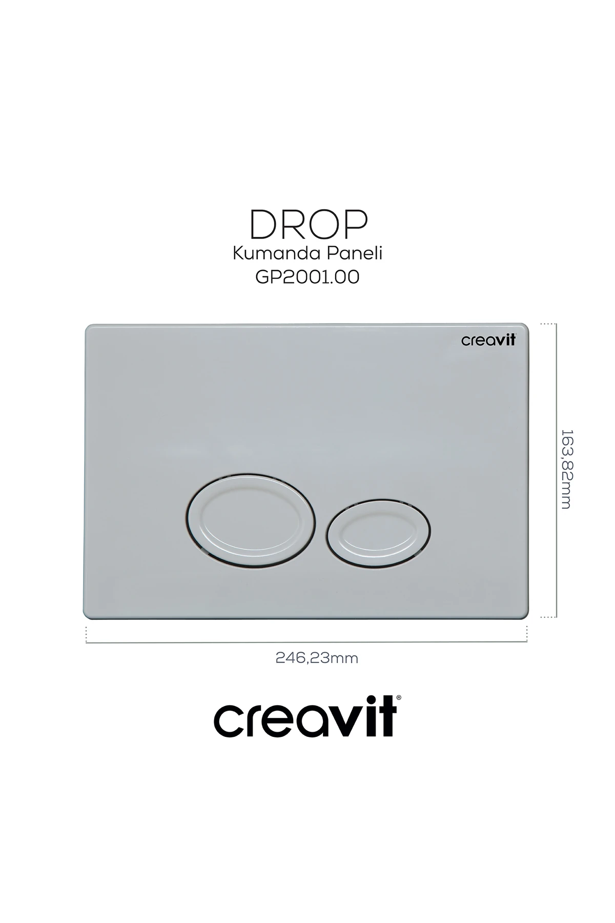 Drop Beyaz Askı Rezervuar Kumanda Paneli