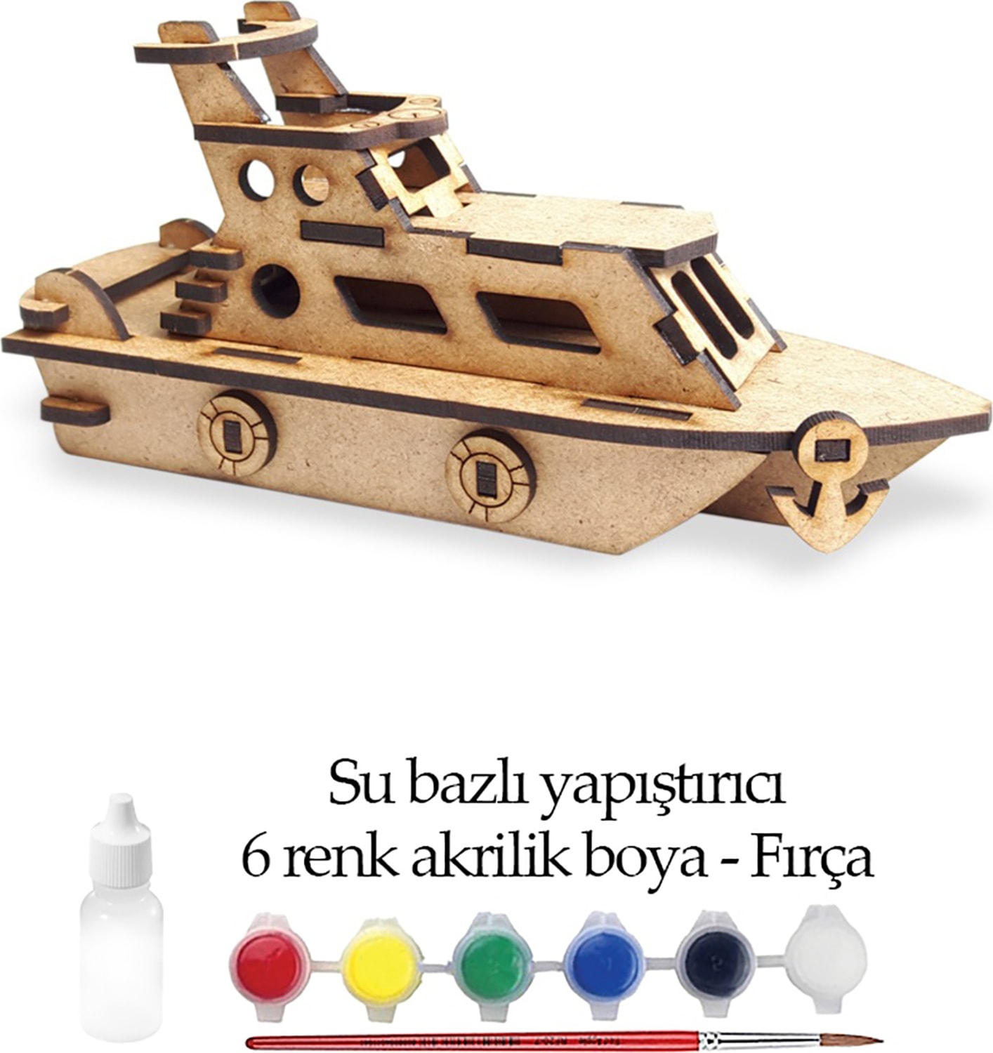 Yat Ahşap Boyanabilir Stem Set