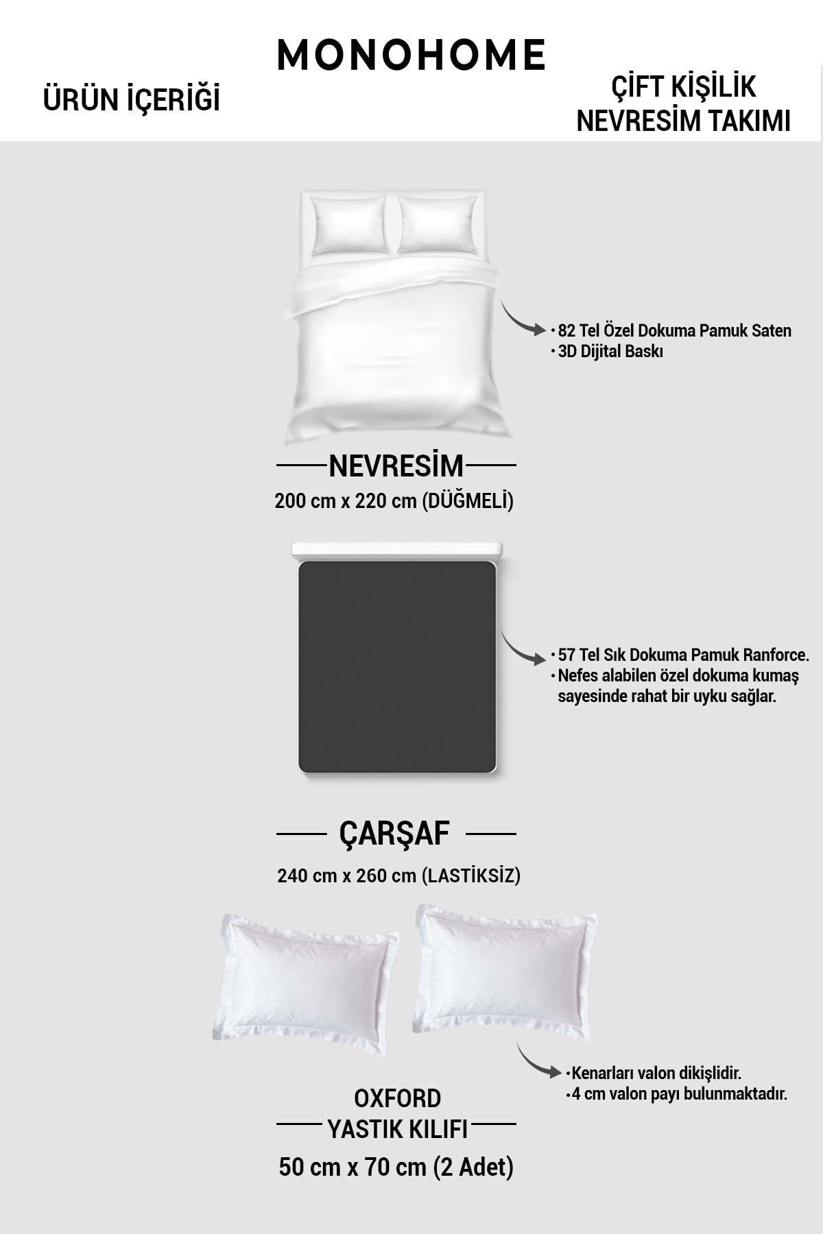 Nevresim Takımı %100 Doğal Pamuk Çift Kişilik 3d Digital Puantiye