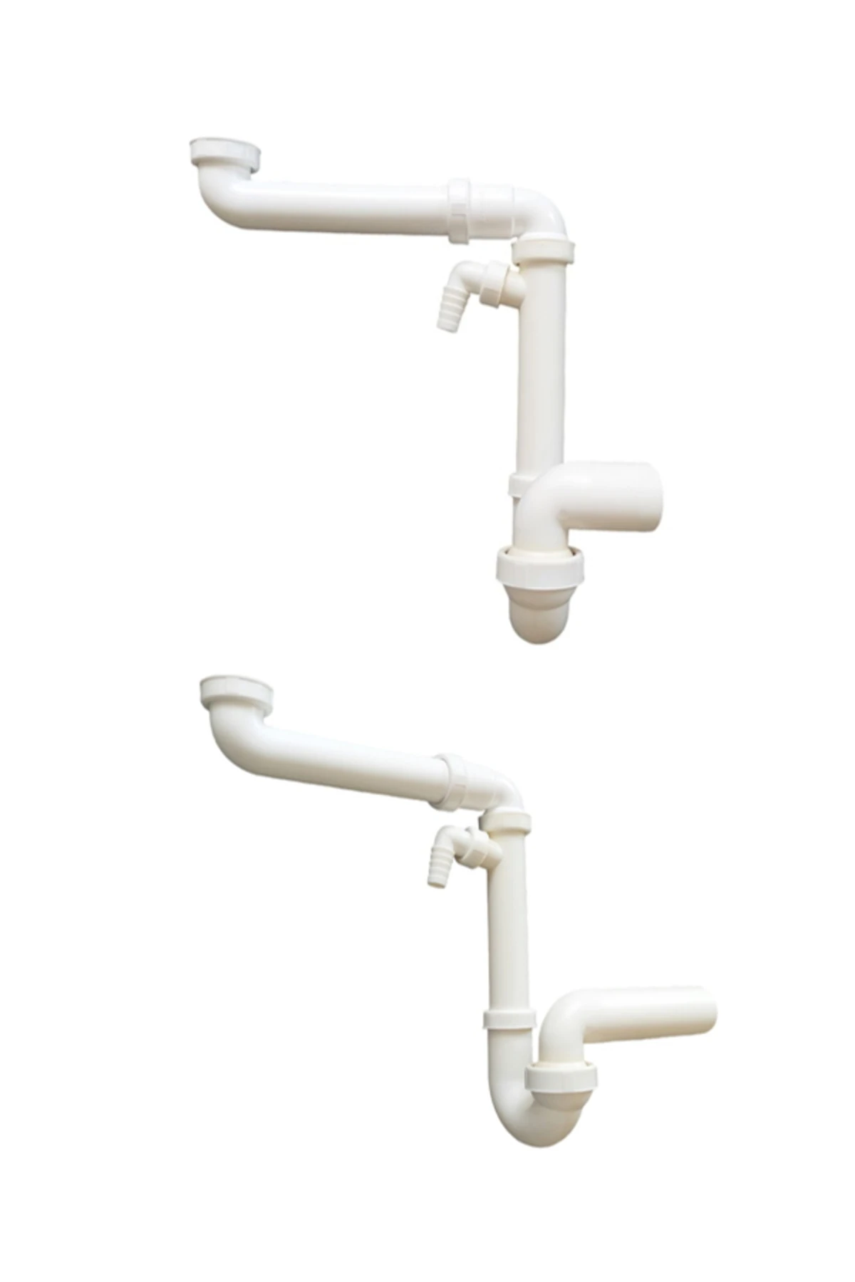 Yer kazandıran lavabo sifonu evye sifonu 1 1/2'' bağlantı ağızlı, 50lik, koku önleyici gider borulu