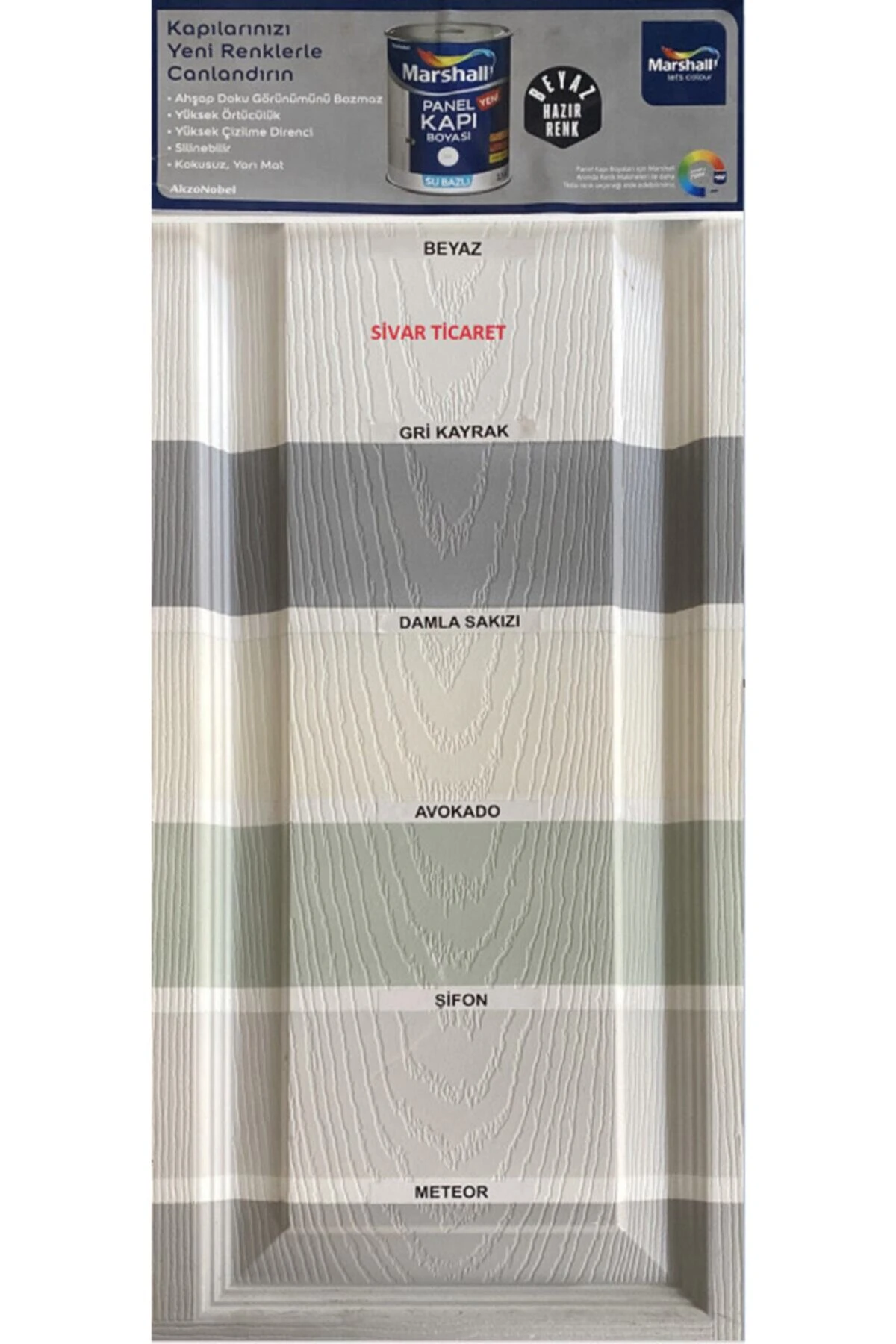 Şifon Rengi Su Bazlı Kokusuz Panel Kapı Boyası 2.5 lt