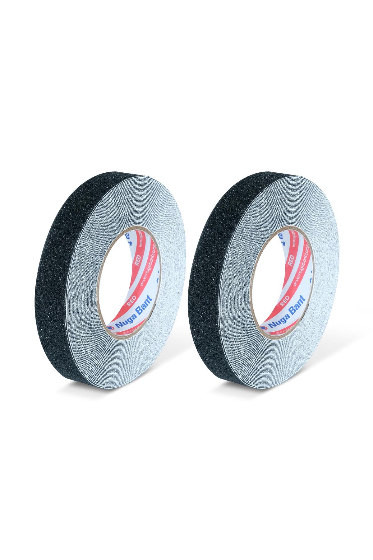 NUGA KAYDIRMAZ BANDI 25 MM X 15 MT SİYAH RENK 2 ADET