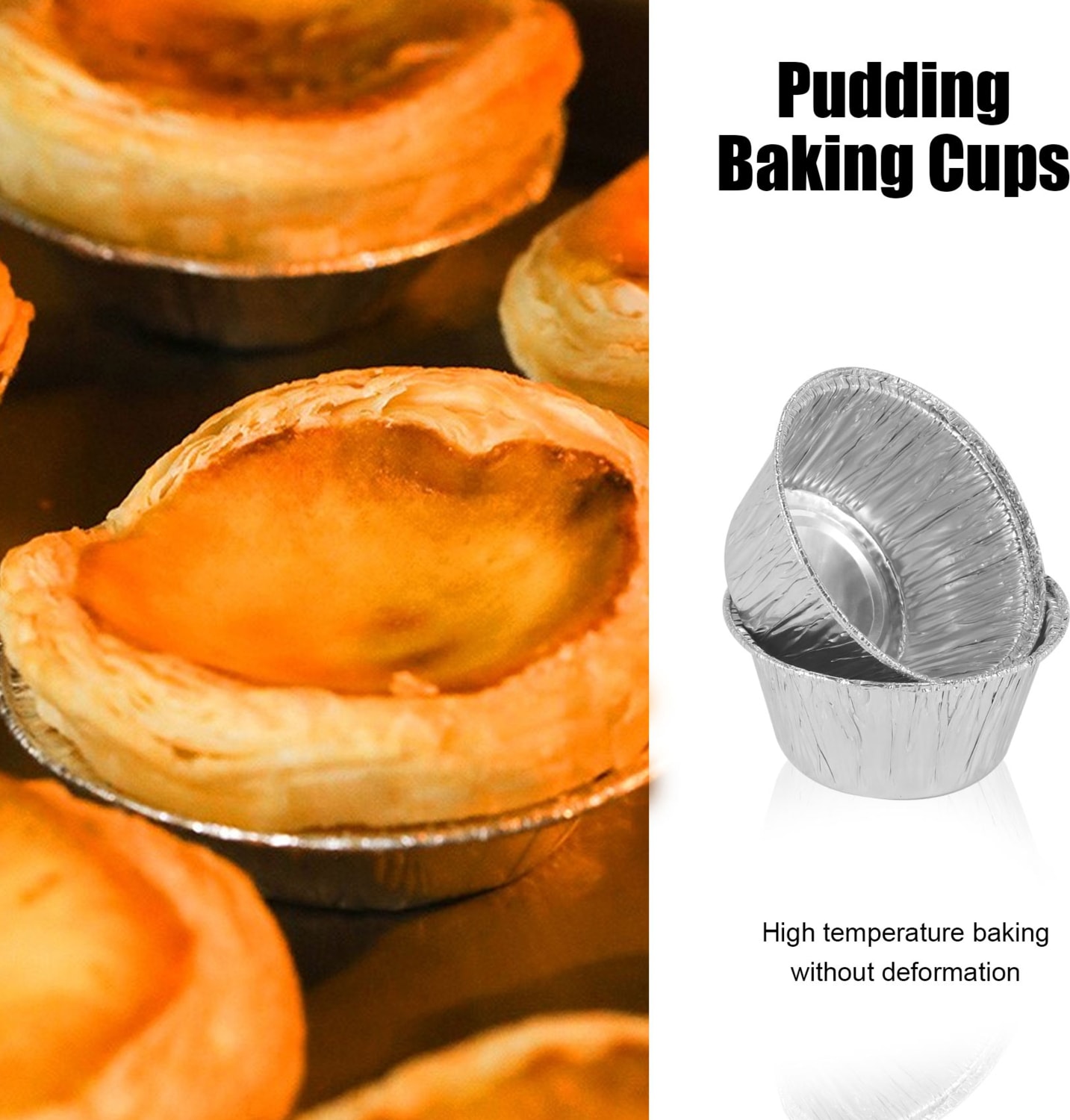 150 Adet Alüminyum Folyo Cupcake Bardaklar Ramekin Muffin Pişirme Kapları, Tek Kullanımlık Muffin Kalıpları, Ramekin Tutucu Bardaklar, Alüminyum Cupcake Pişirme, Puding Pişirme Kapları (Yurt Dışından)