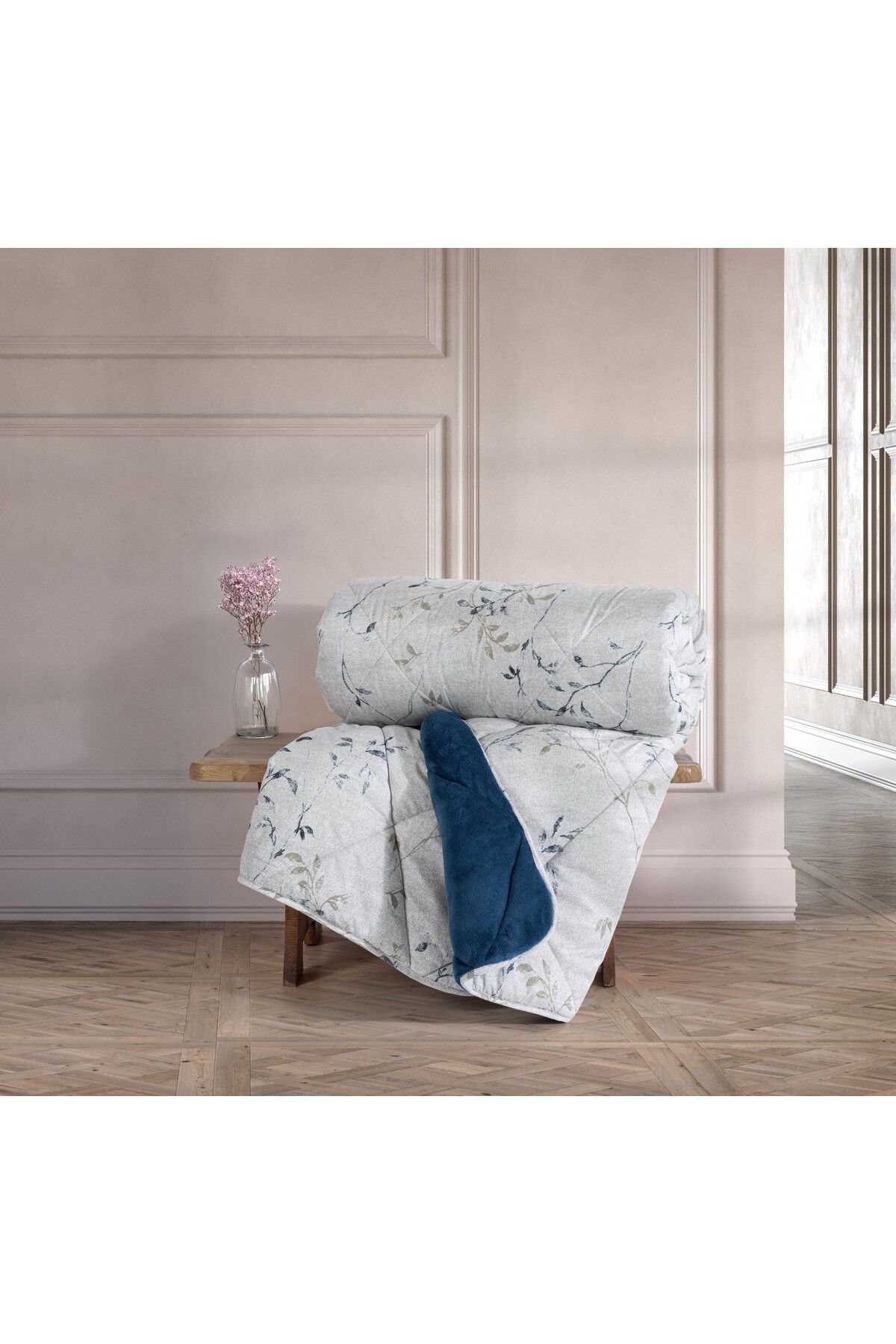 Velvet Tek Kişilik Yorgan Nitsa Denim 155x215 cm