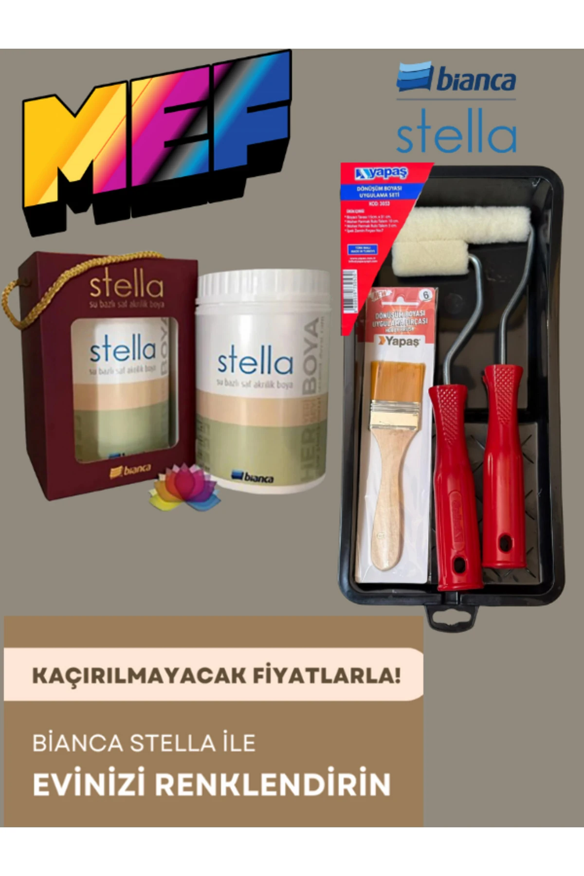 STELLA YENİ NESİL DÖNÜŞÜM BOHYASI + YAPAŞ DÖNÜŞÜM BOYA UYGULAMA SETİ