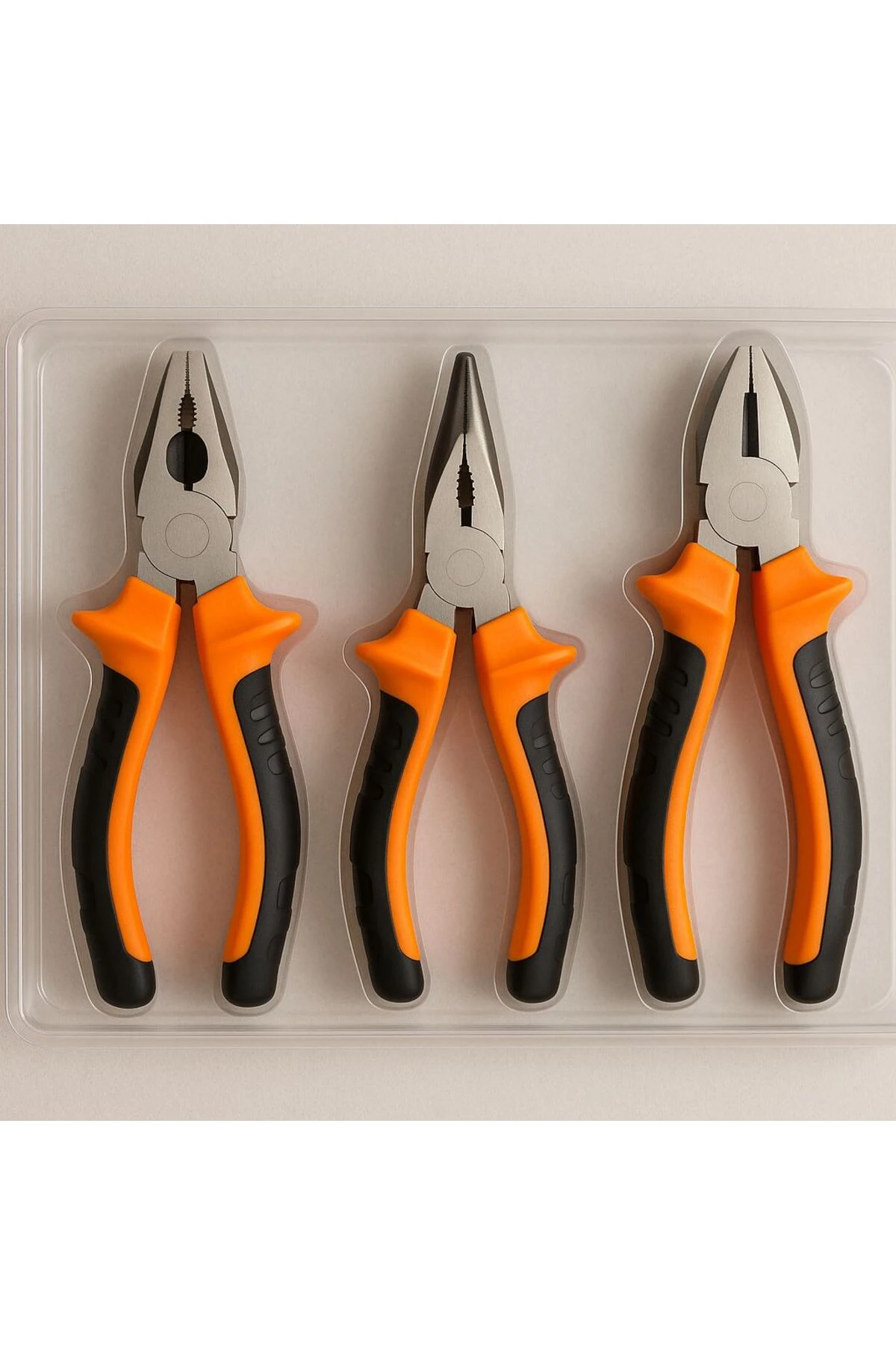 3’lü Pense Seti | 7” Kombine Pense + 6” Yan Keski + 6” Kargaburun | Elektrik & Tamir Aletleri