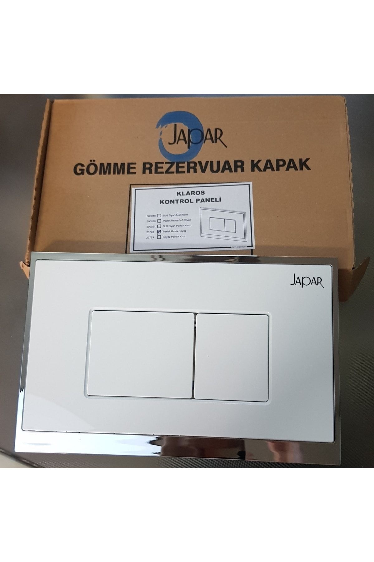 Gömme Rezervuar Kapak Klaros Model Kontrol Paneli