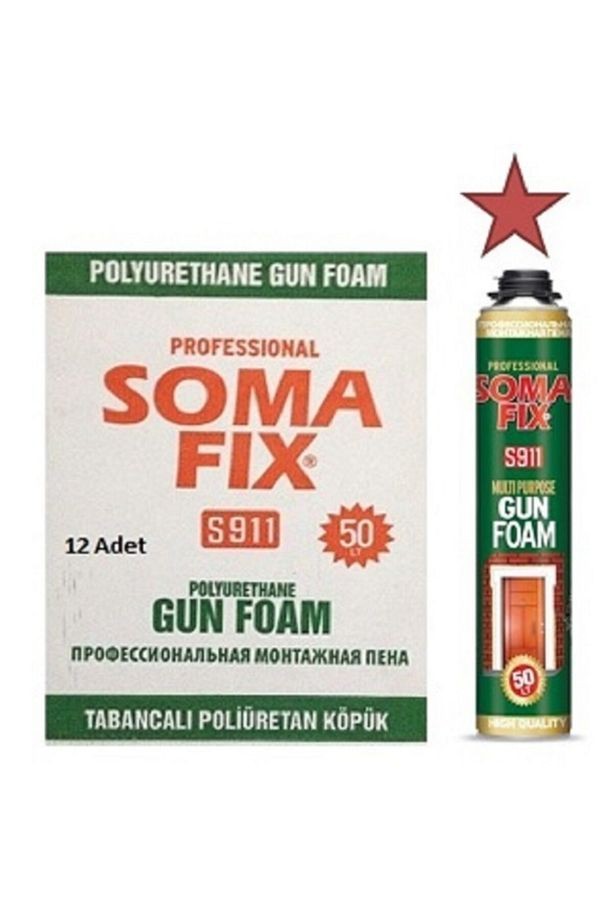 12 Adet 750 Ml 850 Gr Poliüretan Köpük Tam Gramajlı Kapı Pencere Montaj Köpüğü