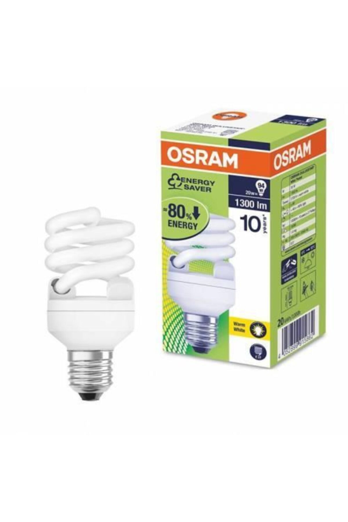 Tasarruflu 20w 1300 Lümen Sarı Işık E27 Ampul