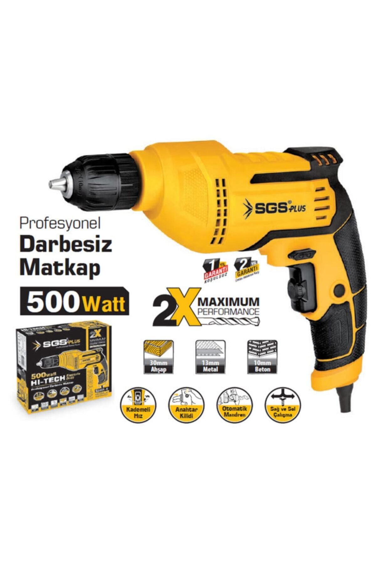 SGS 5140 Profesyonel Darbesiz Matkap - 500 Watt