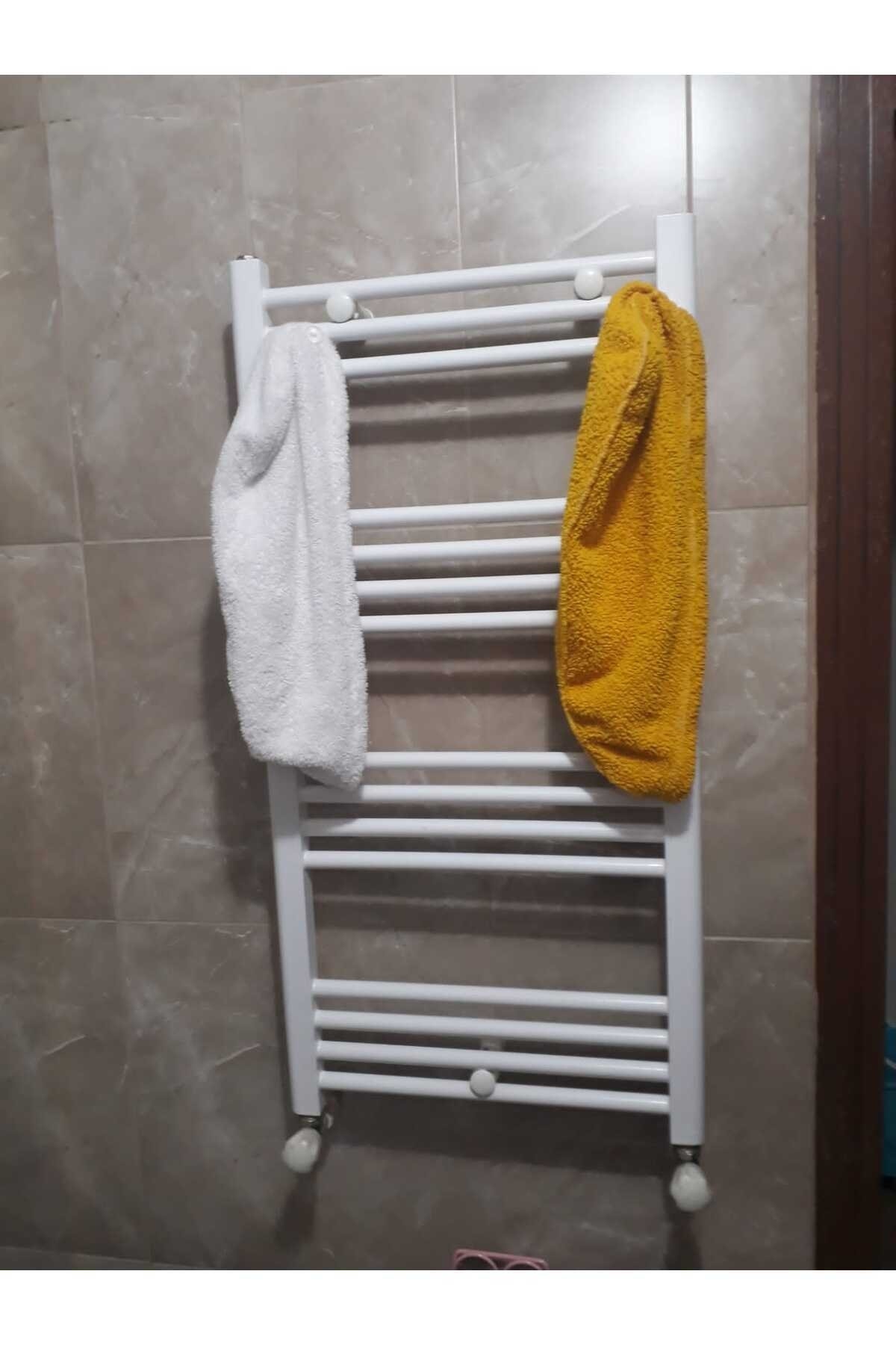 500x1200 15 Borulu Beyaz Havlupan 2 Adet Vanası Beyaz