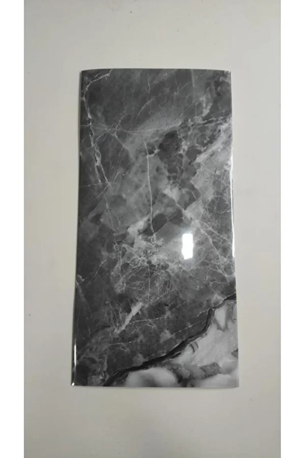 6 Adet 60cmx30cm Antrasit Mermer Desen Yapışkanlı Karavan Banyo Wc Duvar Kaplama Paneli BS8041