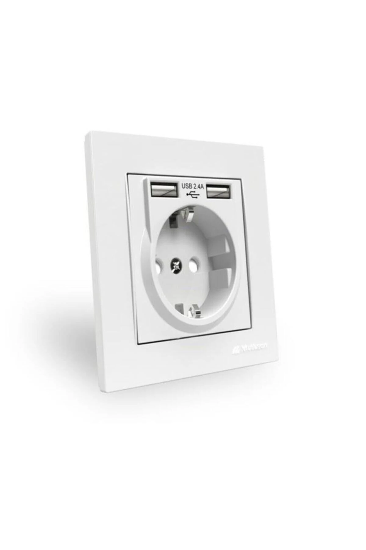 Rita 2,4 A Hızlı Şarj Edebilen 2 Usbli Topraklı Priz Beyaz