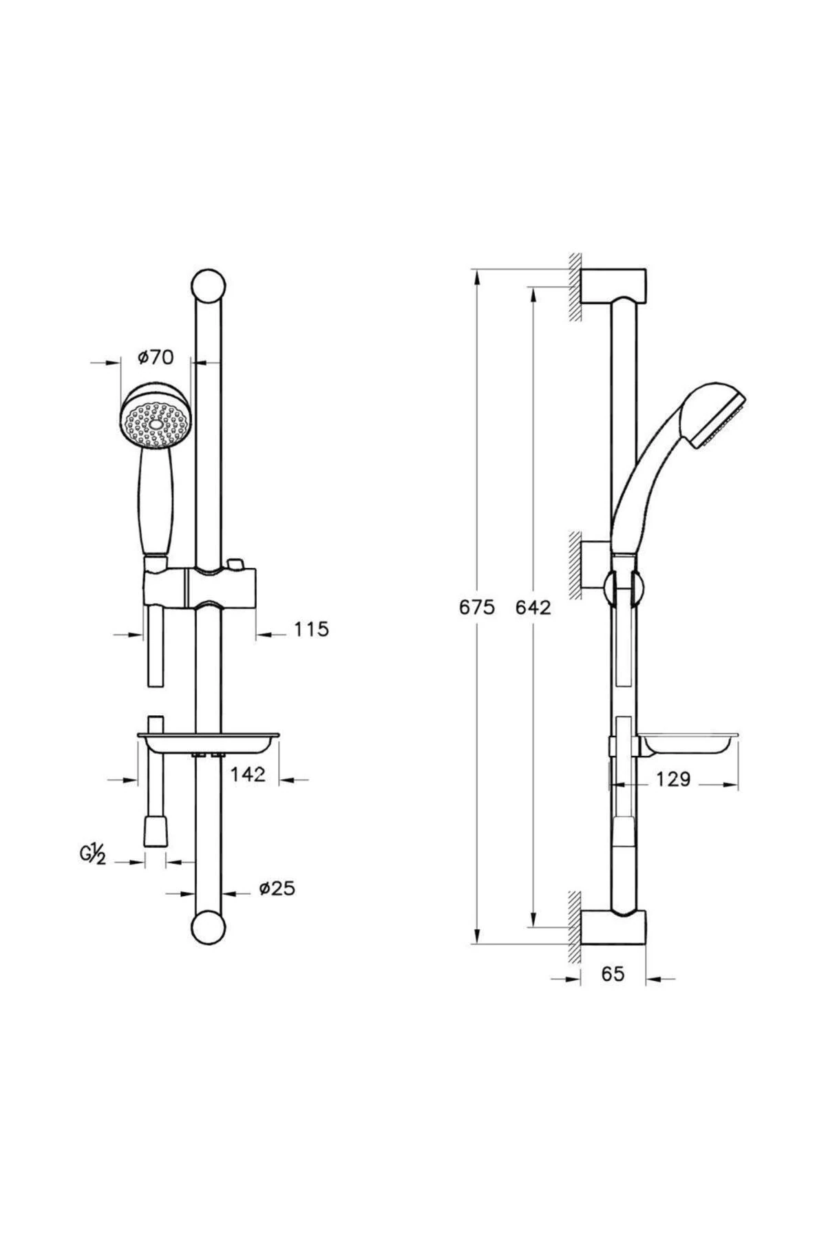 FOLD S BANYO BATARYASI + SOLO C SÜRGÜLÜ EL DUŞU TAKIMI
