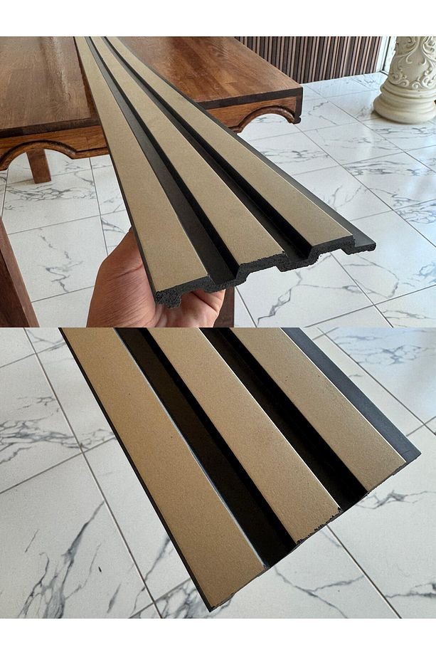 Pvc Polimer Cappuccıno Duvar Lambiri Ofis Tv Arkası Koridor Dekoratif Panel