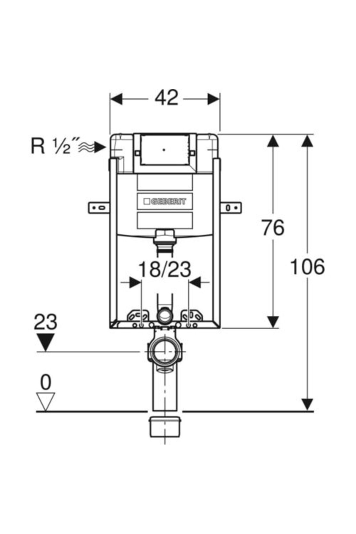 Gömme Rezervuar Alpha-12 Cm Kombifix Ayaklı 110.233.00.1