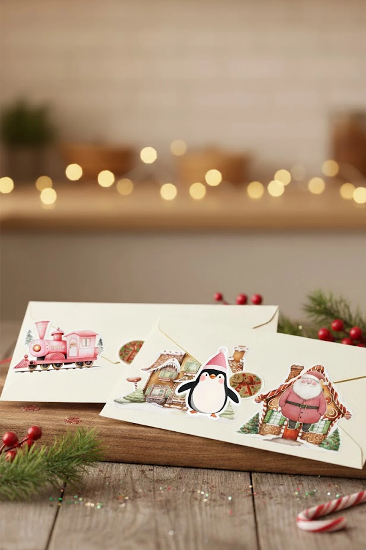 Yeni Yıl Yılbaşı Figürleri 3'lü Priz Sticker Setleri