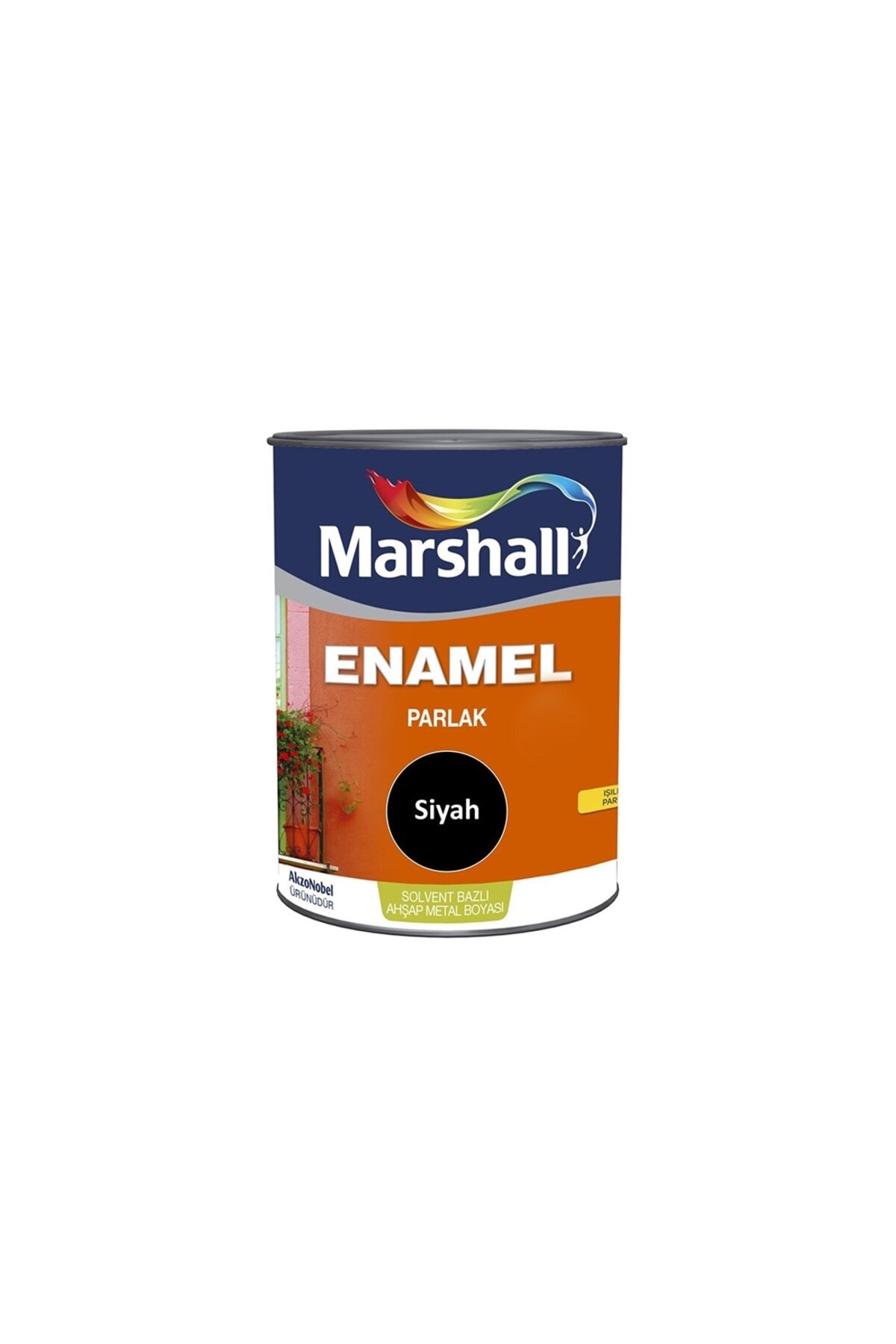 Enamel Solvent Bazlı Ahşap-metal Boyası Parlak Siyah 0,75lt