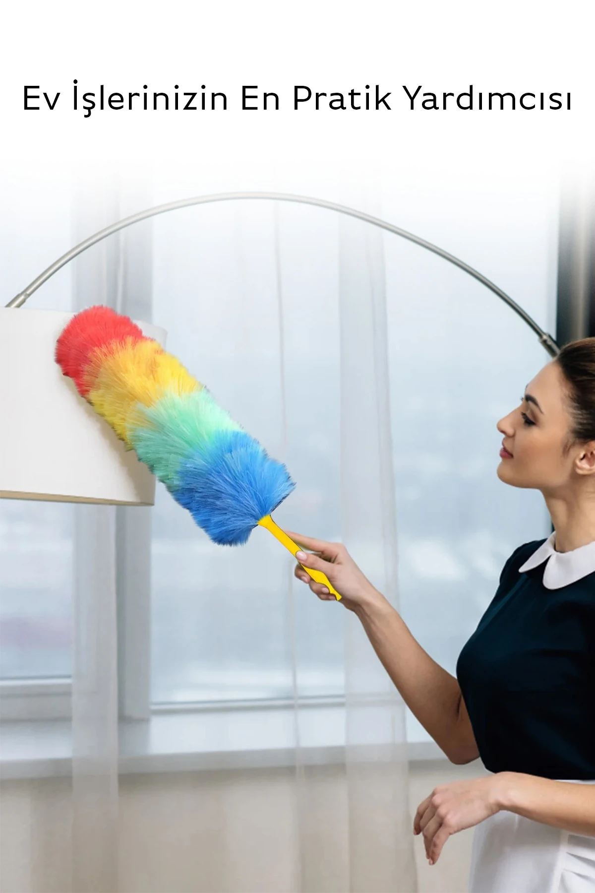 Toz Alma Püskülü Anti Statik Ev Ofis Kir Toz Temizleyici Fırça Kalorifer Petek Temizlik Aparatı