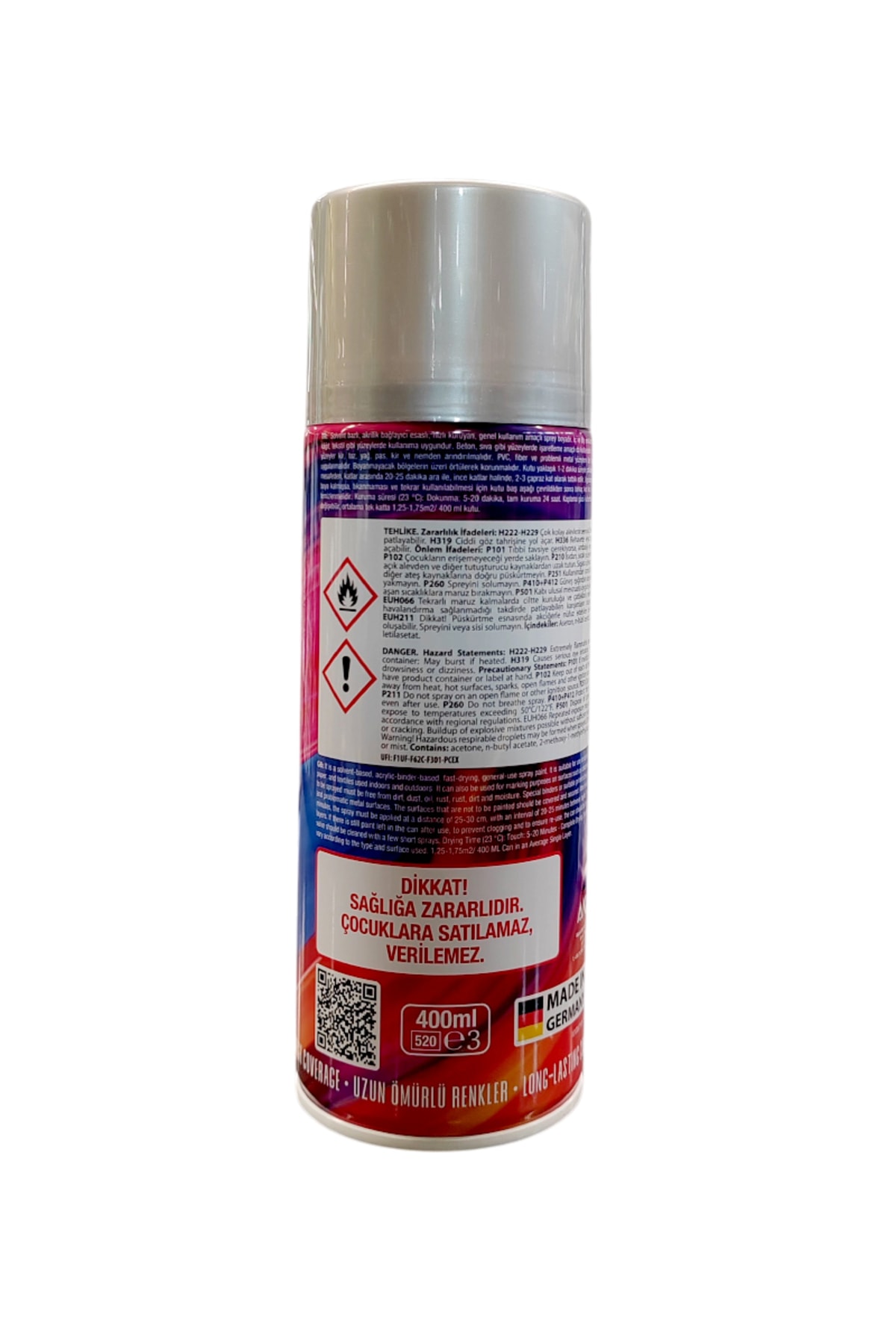 Vual Akrilik Parlak Gri Sprey Boya 400 ml - RAL 7035