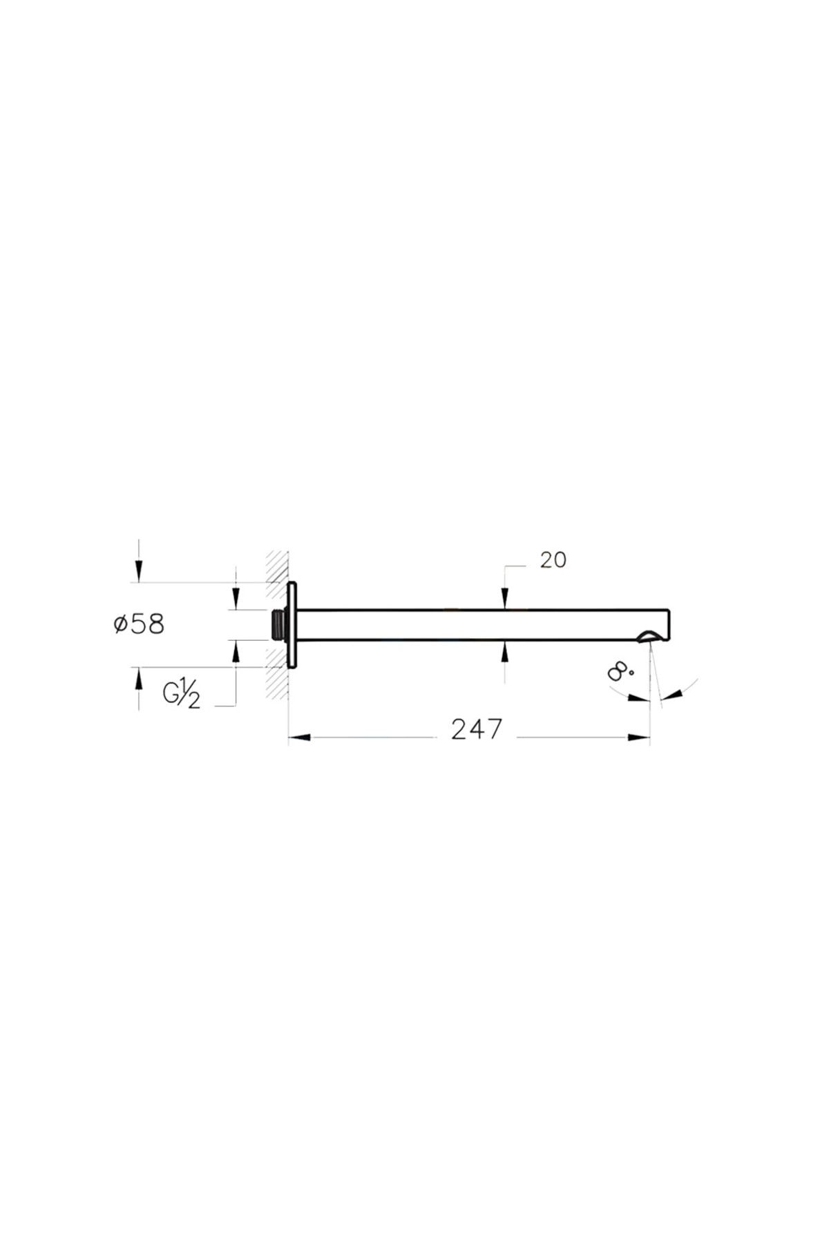 Origin A4268326 Ankastre Lavabo Çıkış Ucu, Bakır