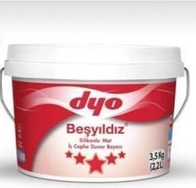 Beşyıldız Silikonlu Mat İç Boyası Siyah 10 kg