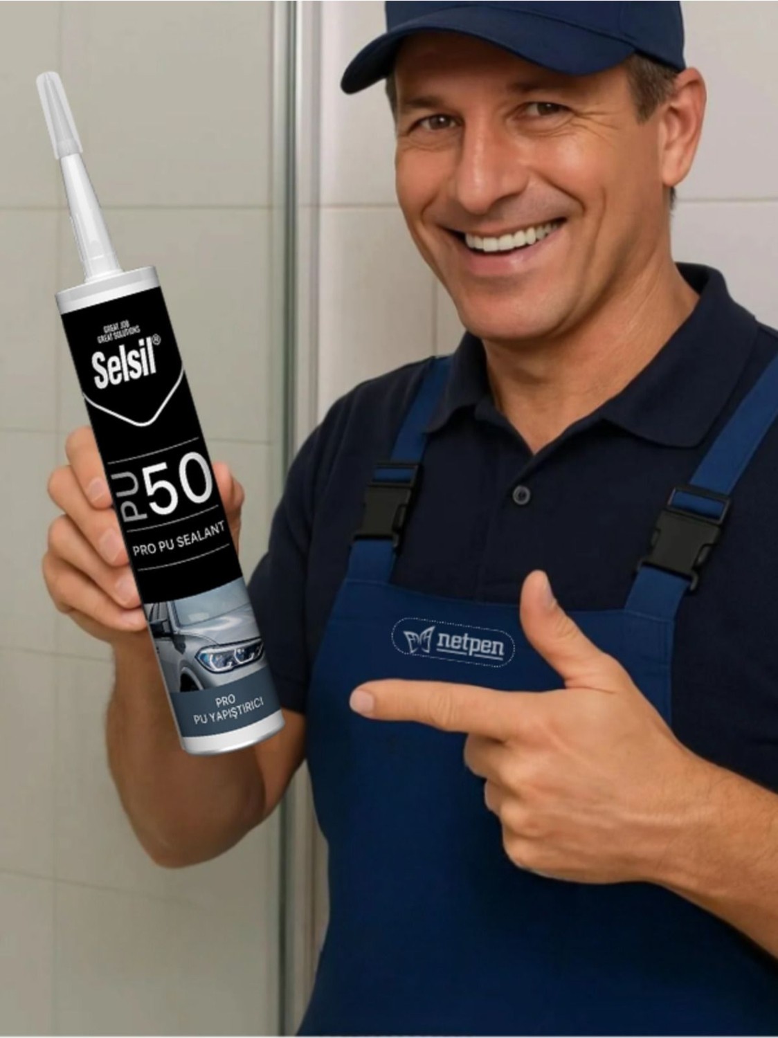 Pu Mastik 280 ml Gri (25 Adet), Plastik Tabanca