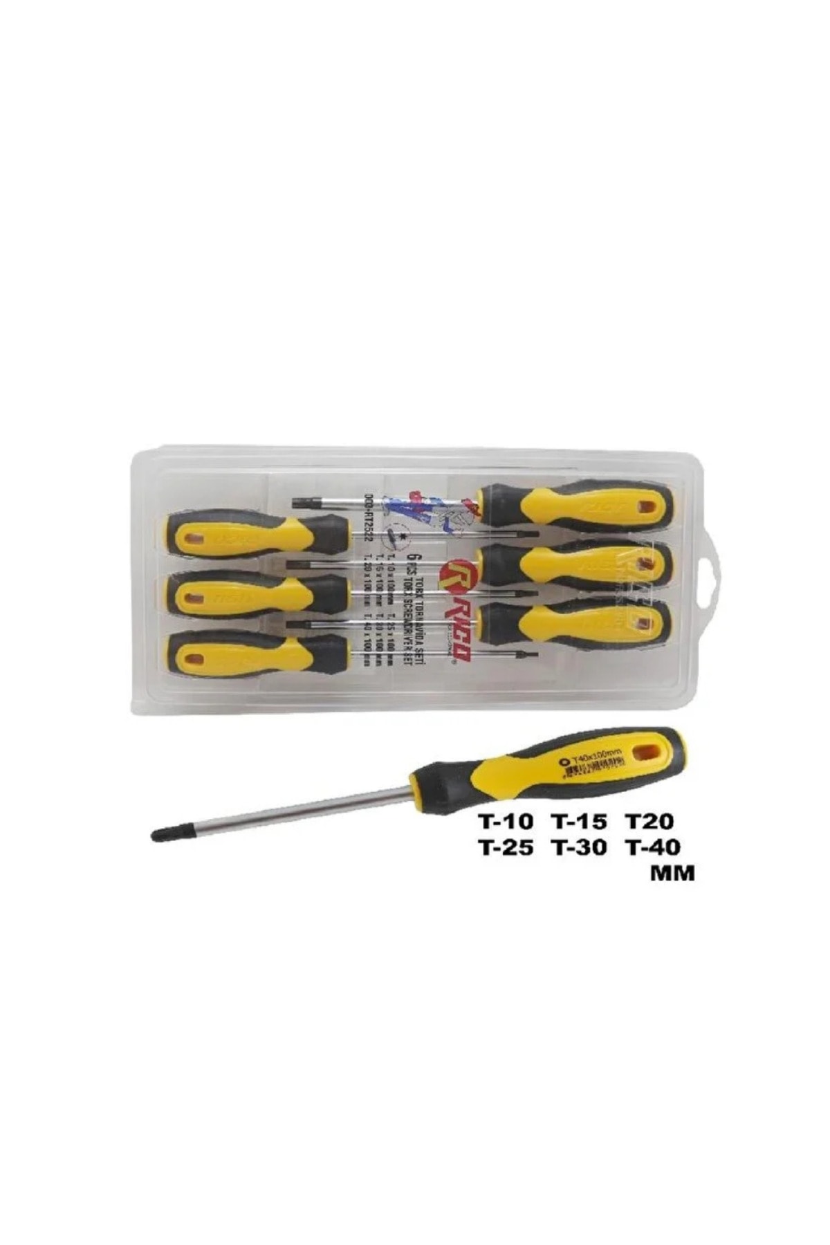 RİCO 6 Adet Torx Tornavida Klasik Set Delikli