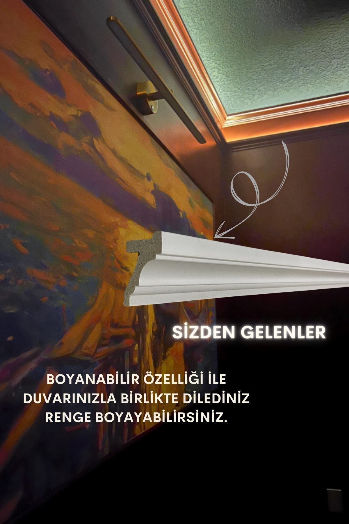 Ledli Kartonpiyer, 10lu Paket 24m Polimer Dayanıklı Boyanabilir Tavan Duvar Aydınlatma, Adeti 240cm