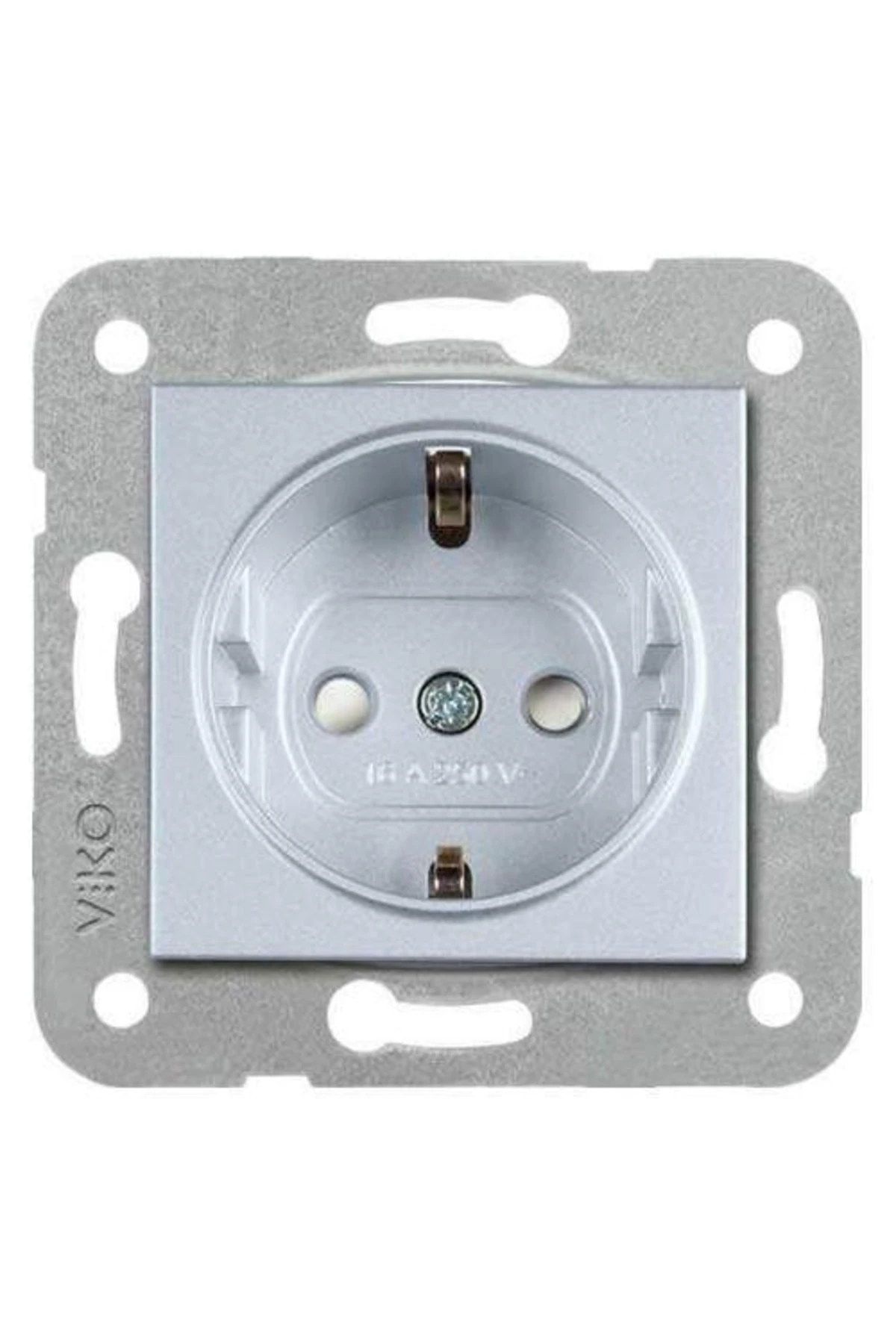 92605042 Novella/trenda Gümüş Topraklı Priz Kapak (mekanizma Hariç)