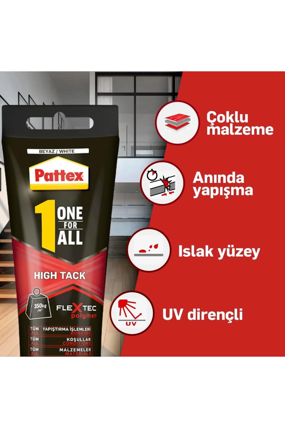 Pattex One For All High Tack Montaj Yapıştırıcısı 142 Gr/85 Ml