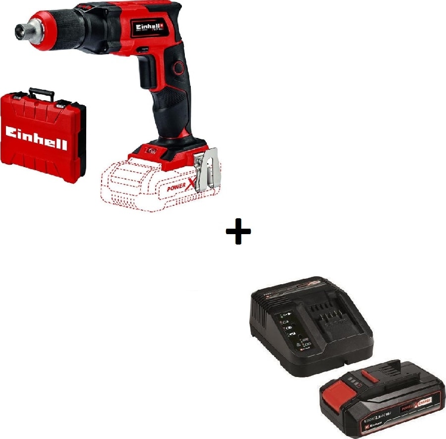 EİNHELL Te-Dy 18 Li Solo Akülü Alçıpan Vidalama + 2.5 Ah Starter Kit
