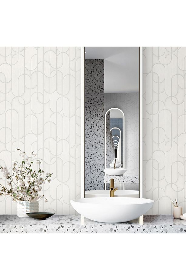 Vera 1514-1 Geometrik Desenli Düz Sade Duvar Kağıdı