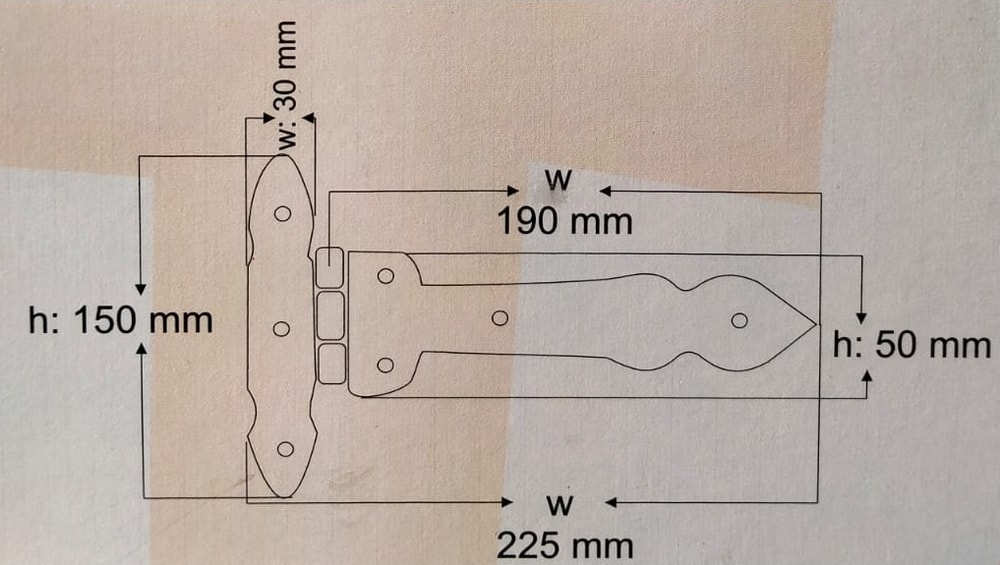 Antik Oksit Kapı Pencere Menteşesi Prinç B-13