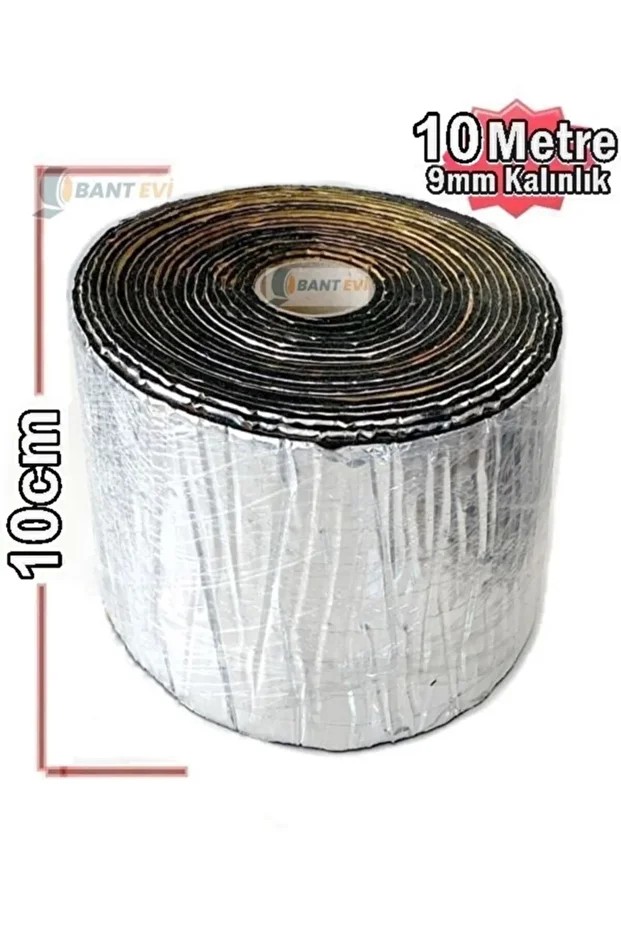 Folyolu Kauçuk Sünger 10cmx10metre 9mm Yapışkanlı Araç Oto Ses Isı Yalıtım Bandı