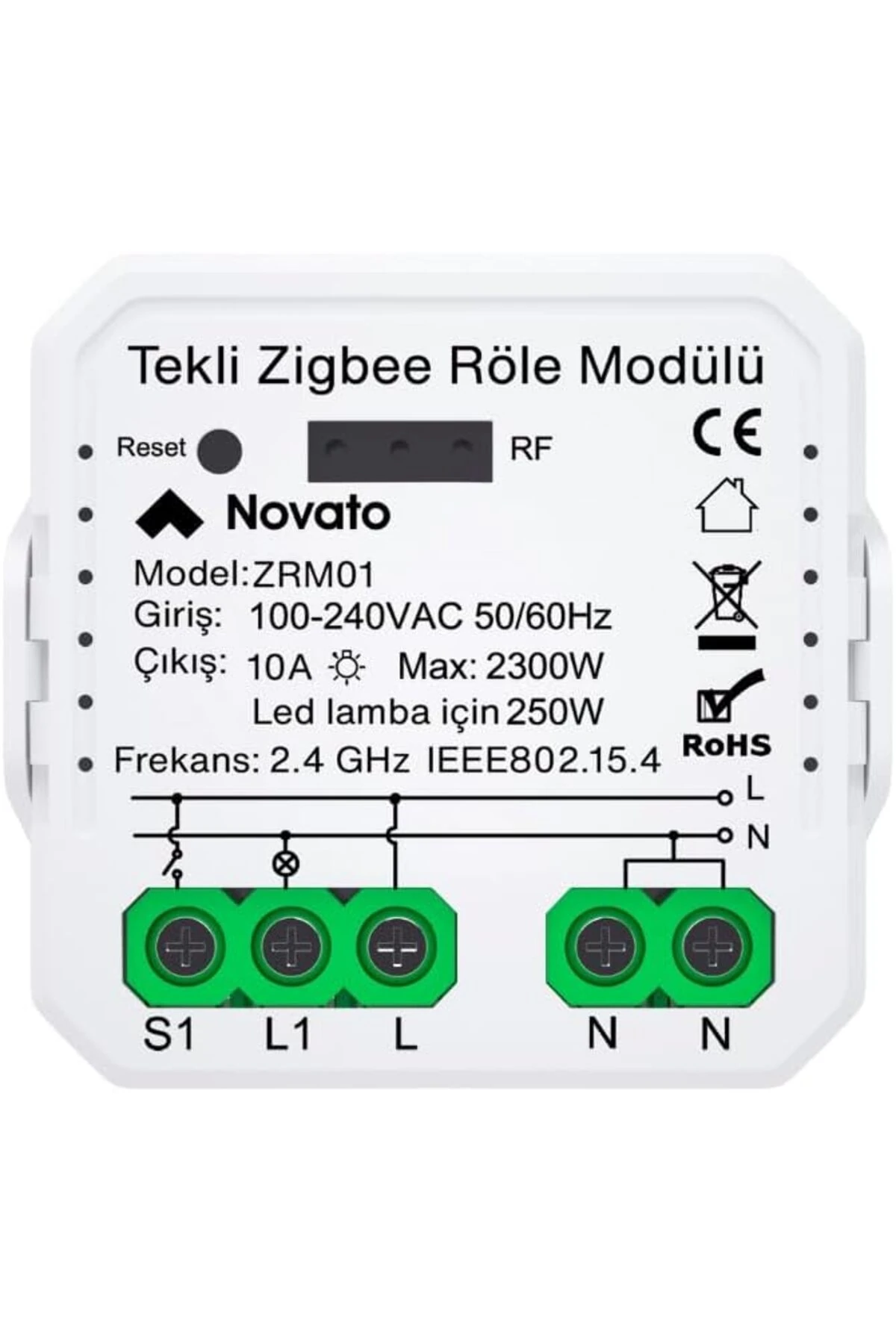 Tek Çıkışlı Akıllı Anahtar(, Smart Life, Assistant, 2MQTT Uyumlu) 1191480