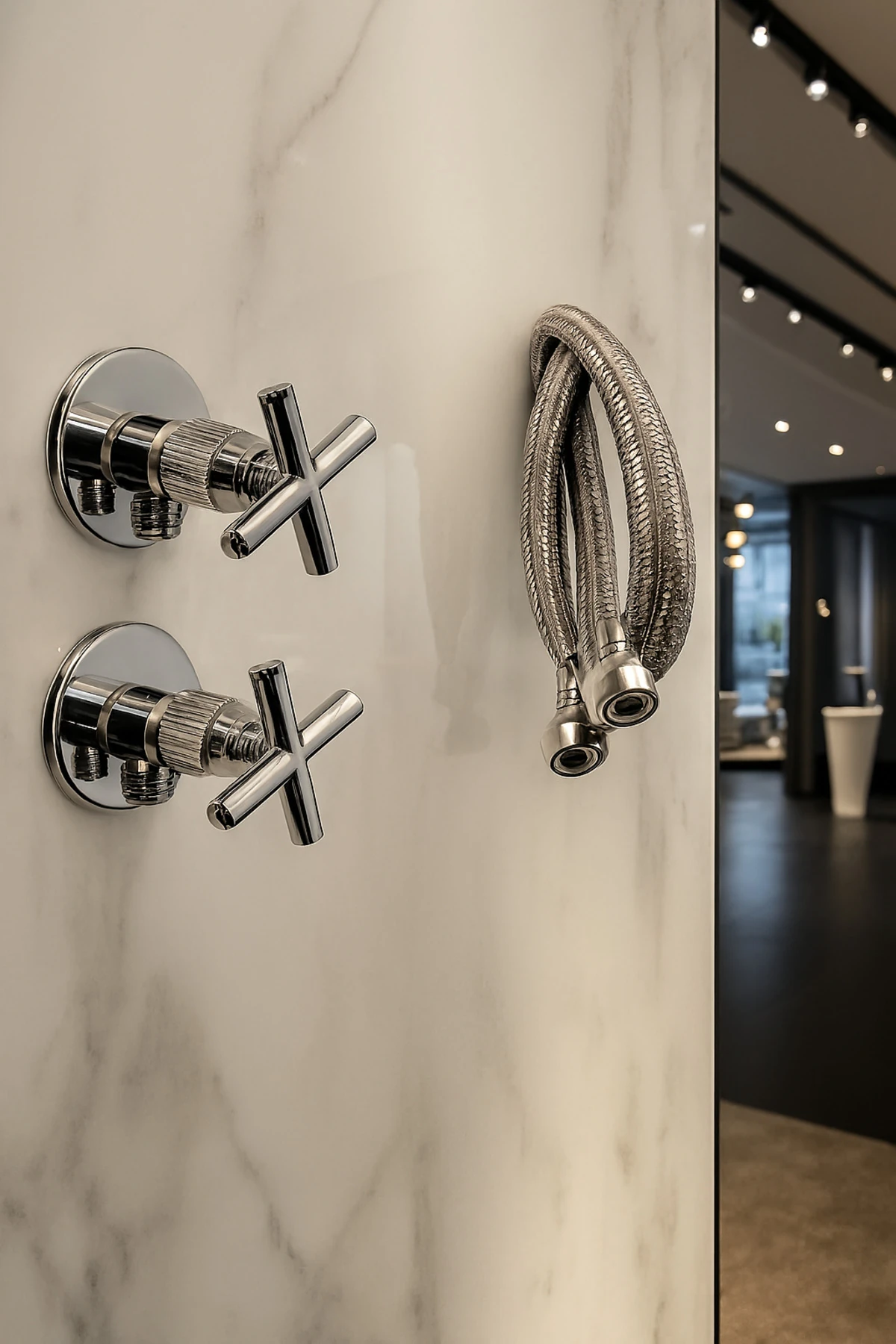 Koçbaşı Taharet Flex Borulu 2 Adet Banyo Seti Paslanmaz Pirinç - 2 Yıl Garantili