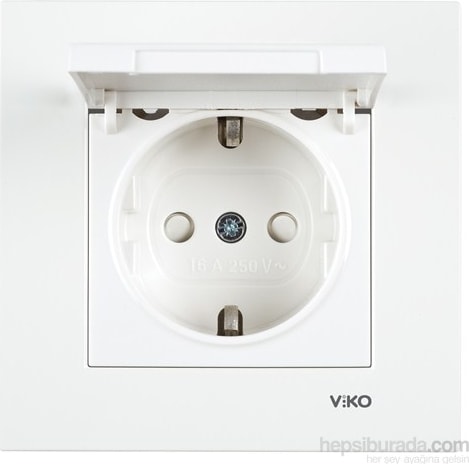 Karre Kapaklı Topraklı Priz Çerçeveli