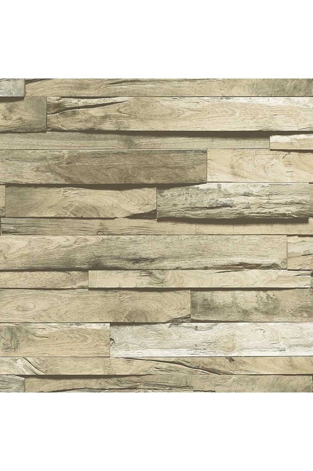 Volumetrıc Wooden Tiles Desenli Duvar Kağıdı 1612-1