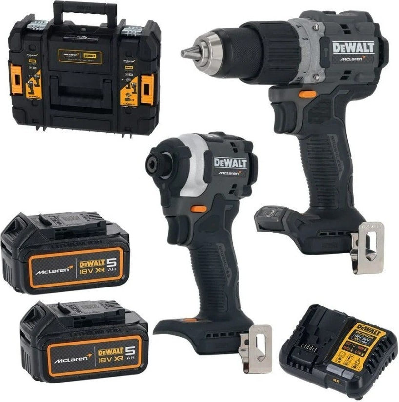 DEWALT Mclaren DCK200MP2T Kömürsüz 18V 5 Ah 2 Li Akülülü Matkap Set