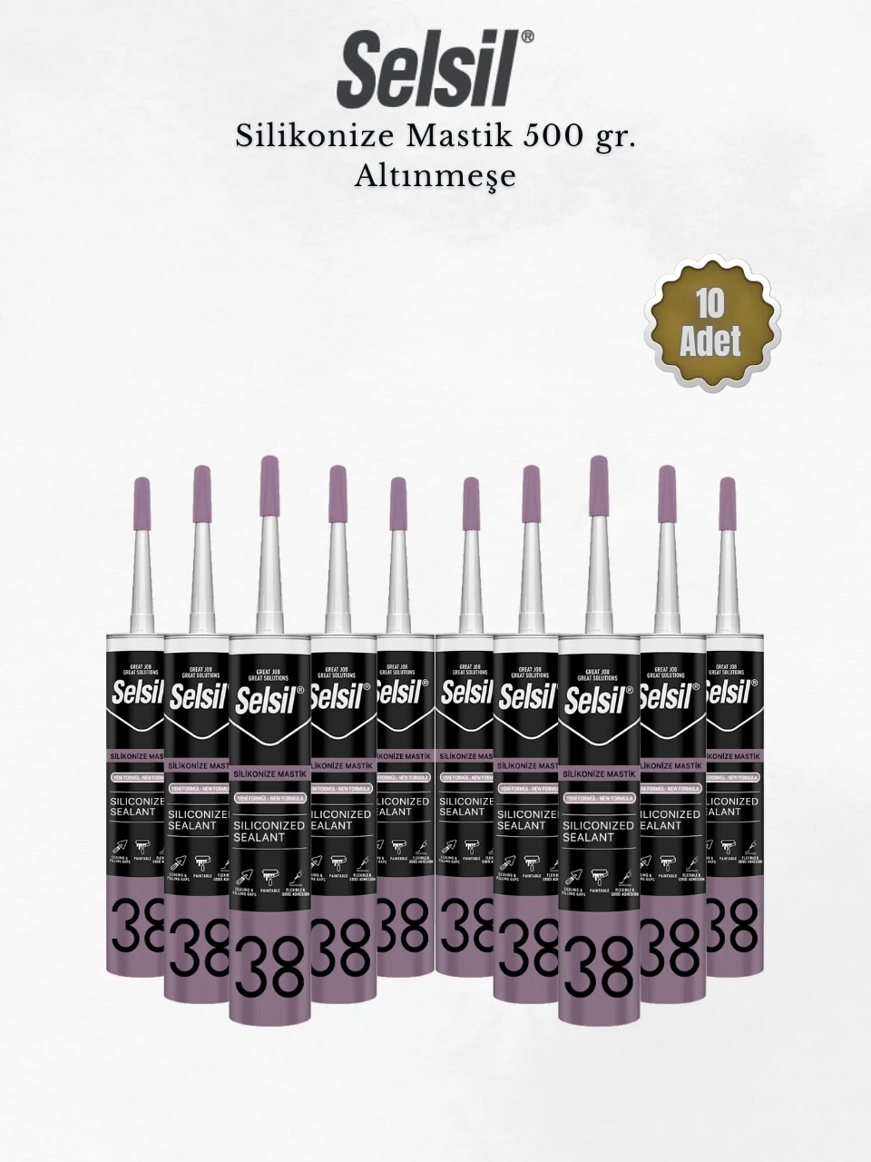 Silikonize Altınmeşe Mastik 500 gr - 10 Adet