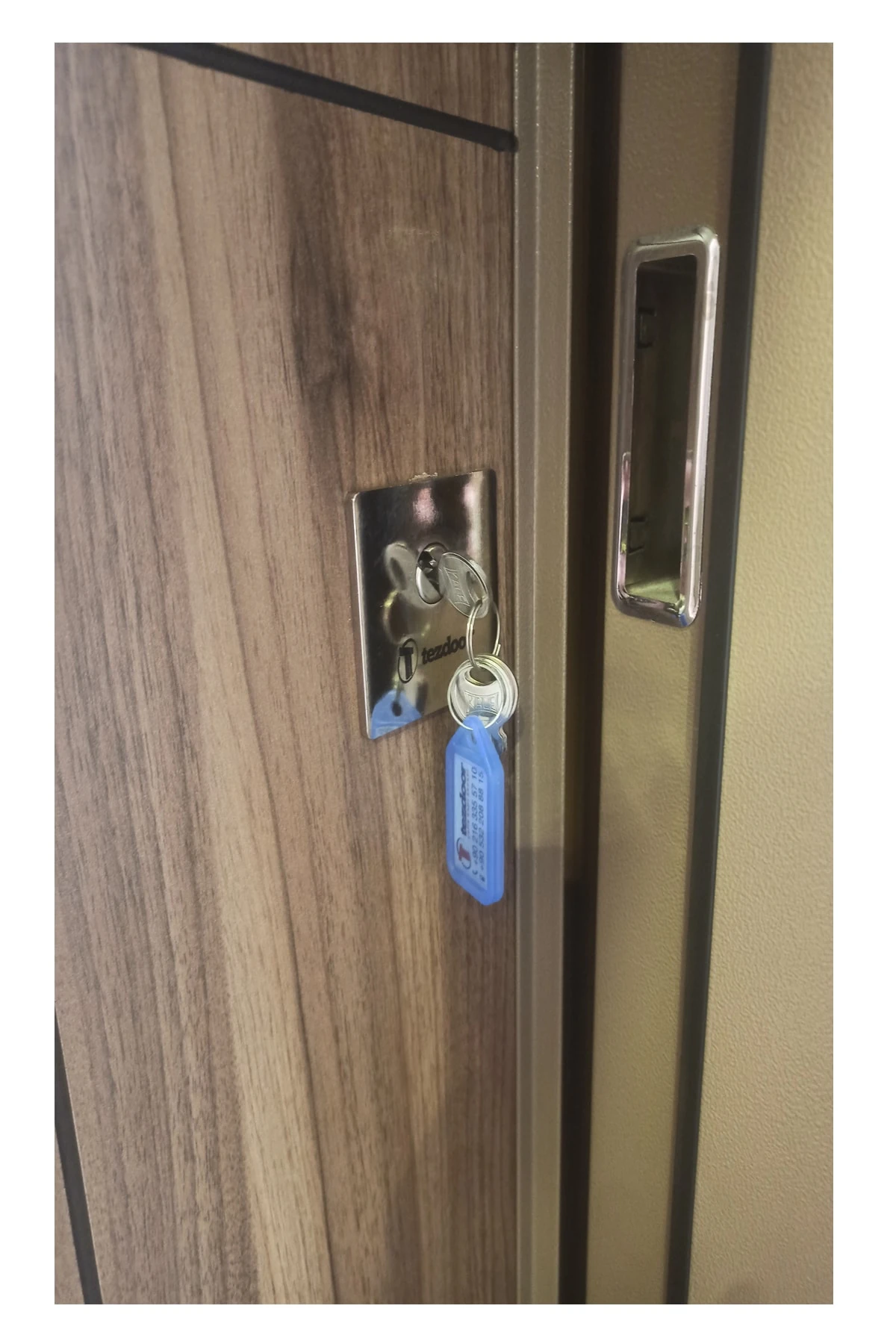 Çelik Kapı Tanganika - Ahşap Daire Giriş Kapısı, Düz Model Çelik Kapı