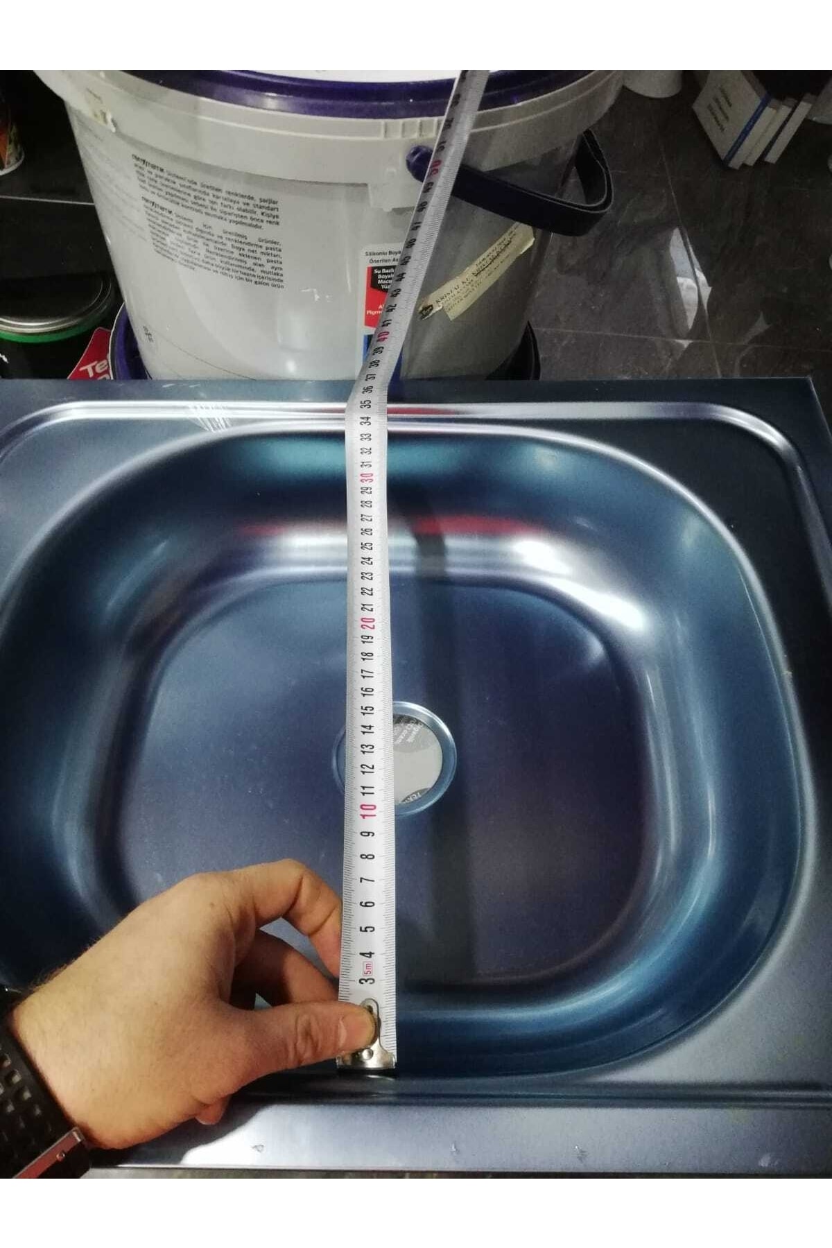 40x50 Cm Paslanmaz Krom Evye (İNCE KROM) ( Daire Içi Mutfak Tezgahlarına Uyumlu Değildir.)