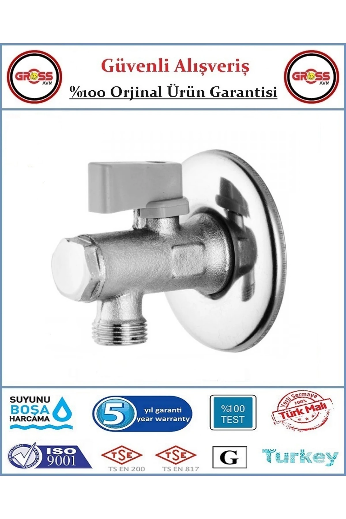 E.C.A Filtreli Ara Musluk - Klozet Taharet Musluğu - Orjinal Ürün - 5 Yıl Garanti