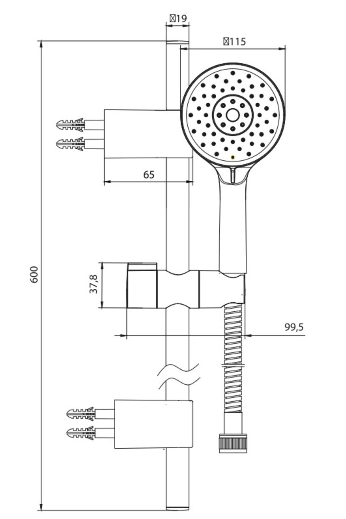 Dalia Banyo Hareketli Sürgülü Duş Seti Üst Takımı 102146091