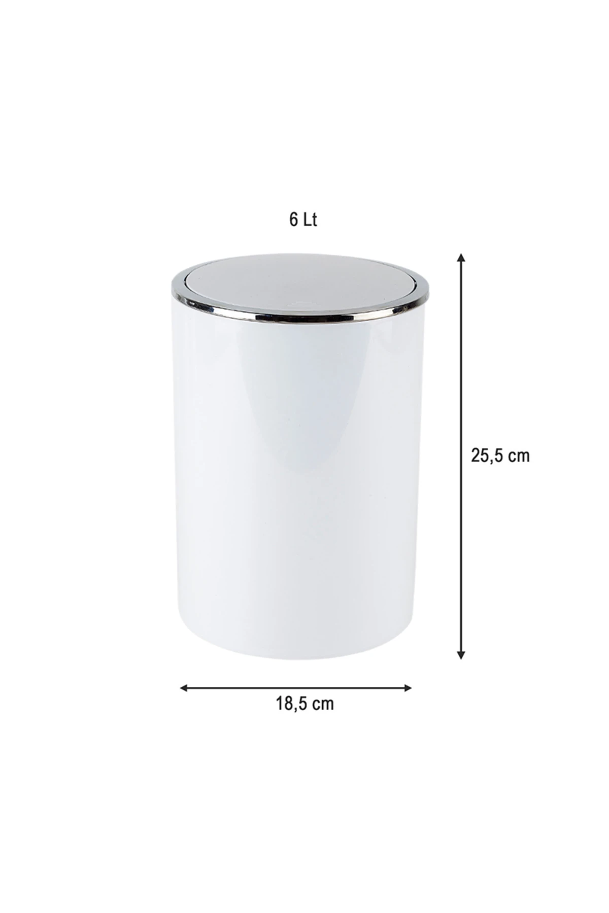 Lenox Çöp Kovası 6 Lt Beyaz