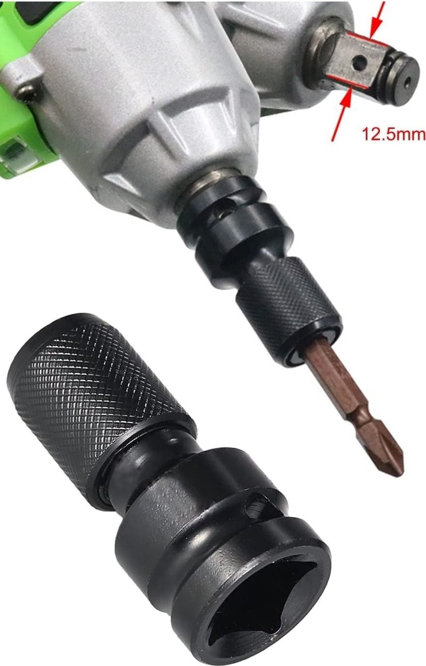 Torklu Somun Sıkma Bijon Sökme Darbeli Matkap İçin Bits Adaptörü 1 Adet Yaylı Ağır Hizmet Mandreni