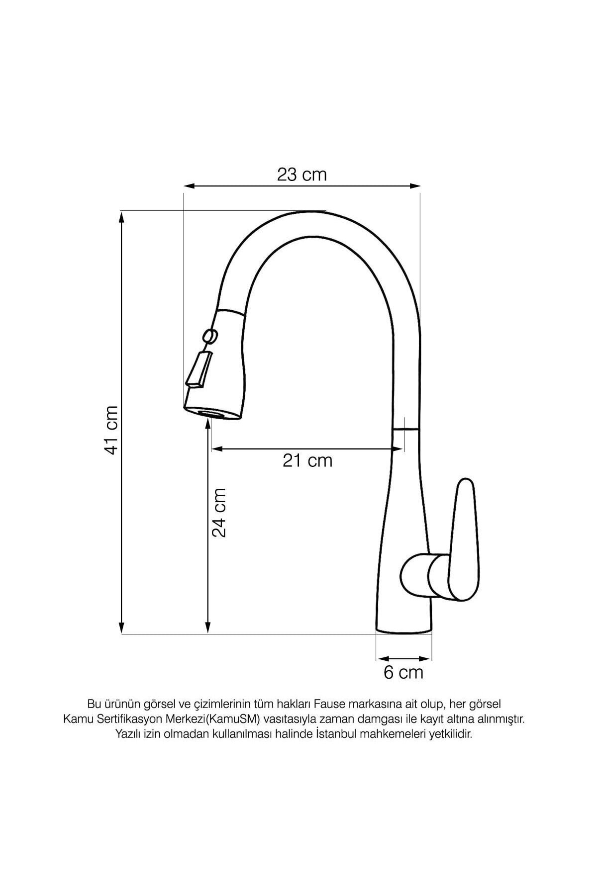 Spiralli Eviye Bataryası Pull Down 3 Fonksiyonlu Siyah KTE125-B