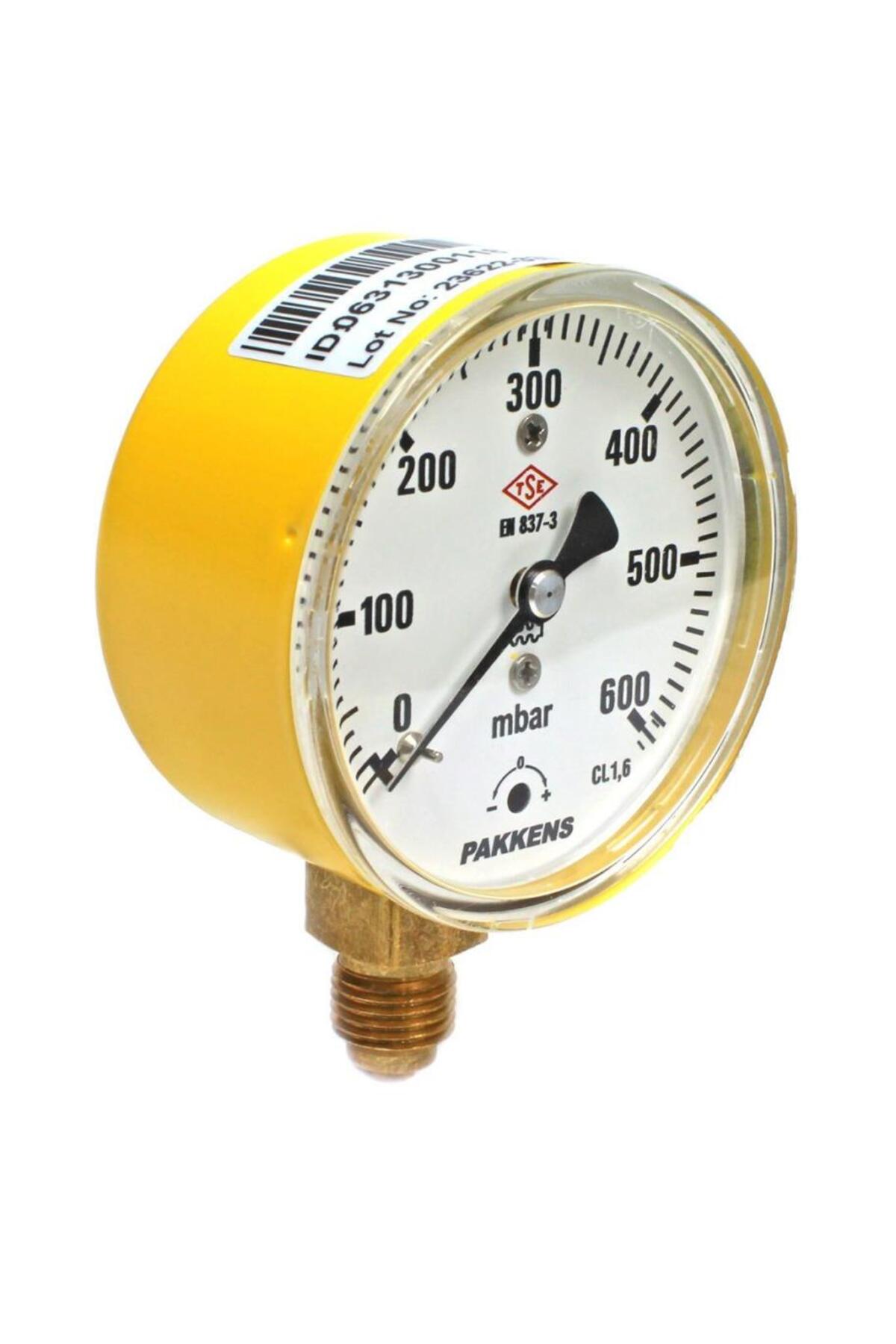 0-600 mBar 63 mm Alttan Bağlantılı Kapsül Diyaframlı Doğalgaz Manometresi CL1,6 G 1/4 inch